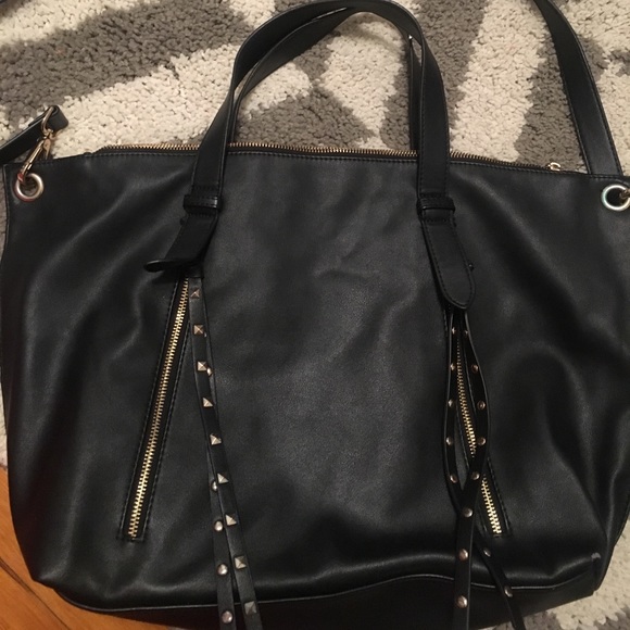 slouchy leather tote